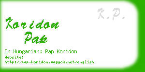 koridon pap business card